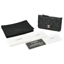 Chanel CHANEL Matelasse Coin Card Holder Case AP2570 Caviar Skin Black S-156662