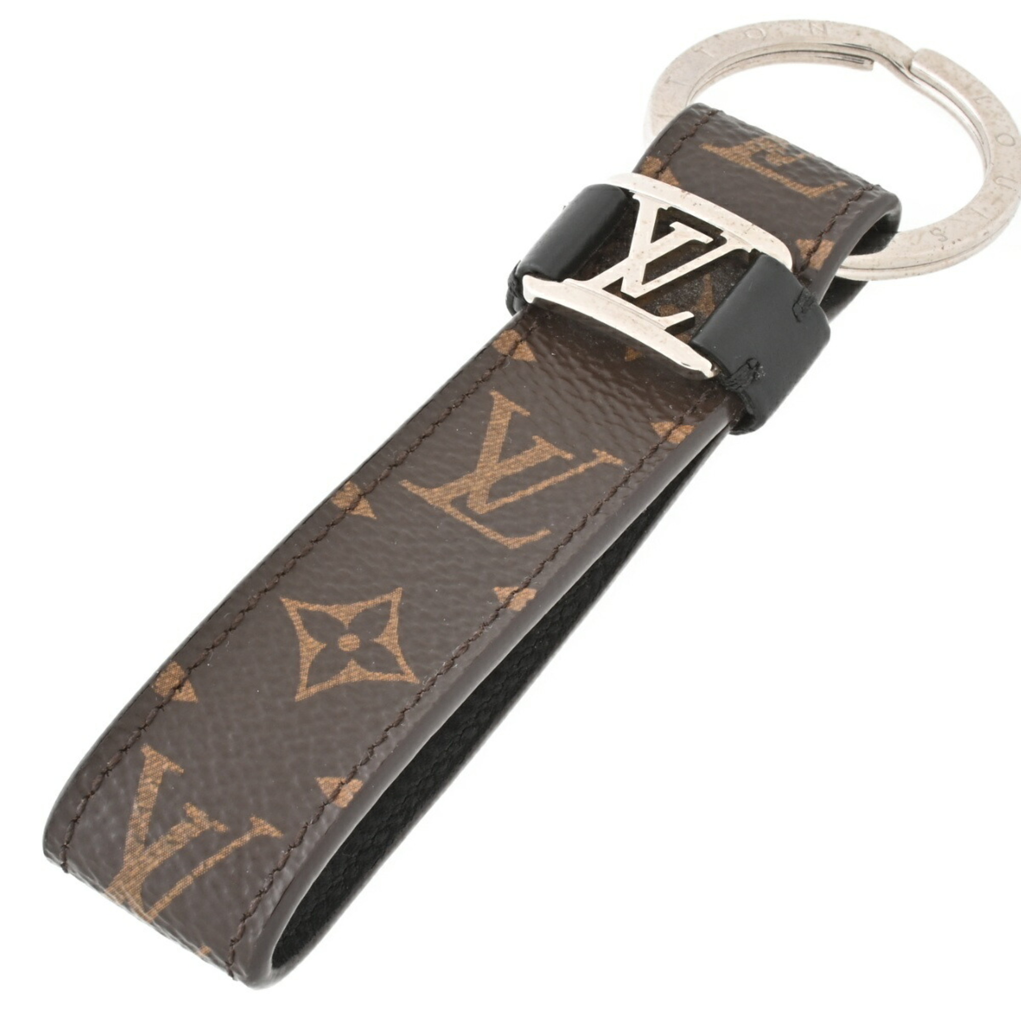 Louis Vuitton LOUIS VUITTON Keychain LV Dragonne M62709 Monogram Brown Silver S-156183