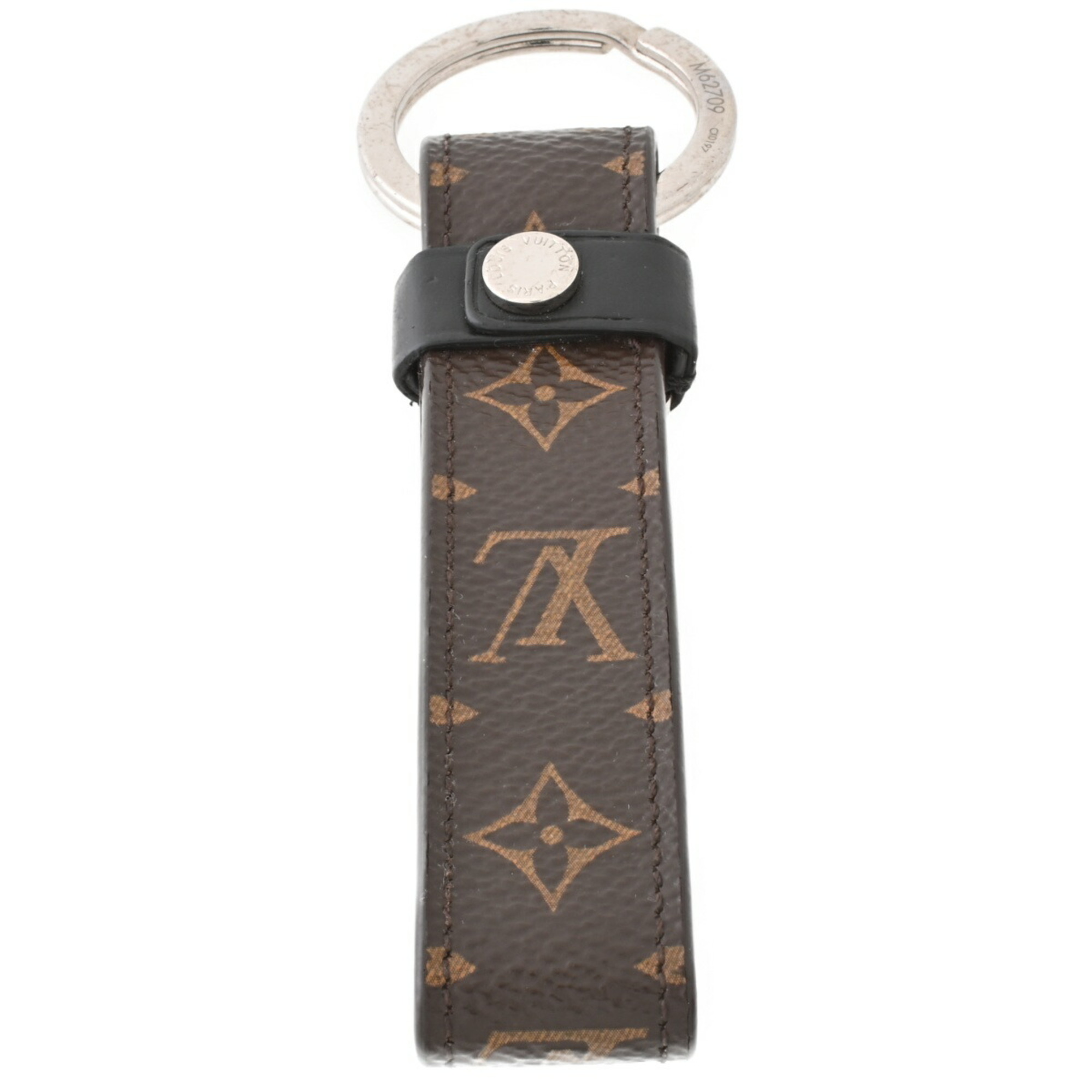 Louis Vuitton LOUIS VUITTON Keychain LV Dragonne M62709 Monogram Brown Silver S-156183