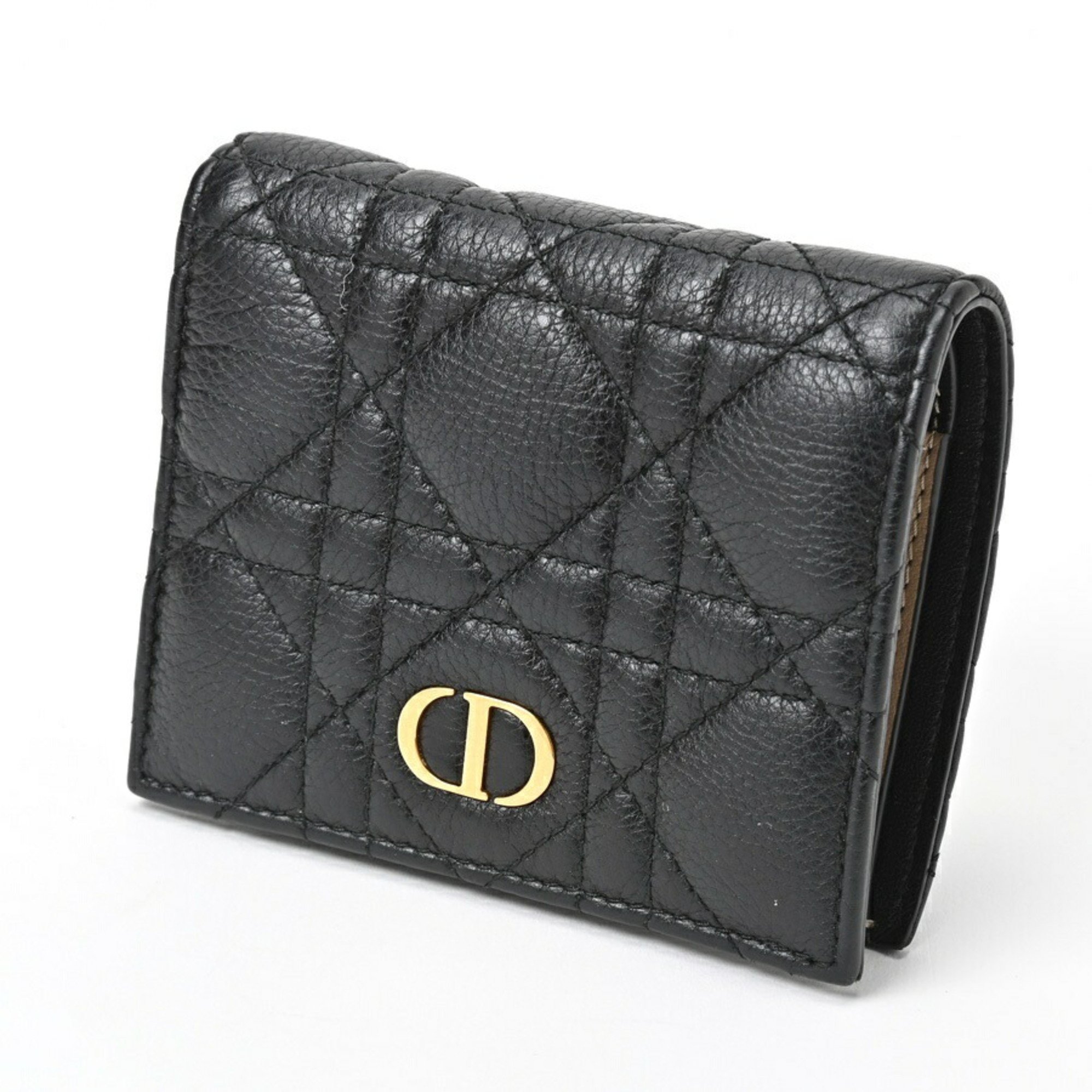 Christian Dior Dior Caro Multicolor Wallet S5137URXU_M911 Cannage Calfskin Black S-156550