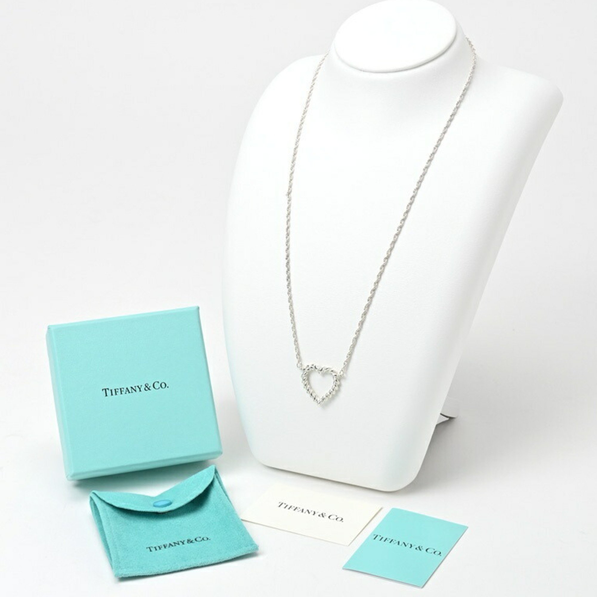 Tiffany Twisted Heart Necklace Sv.925 49.5cm A-156434