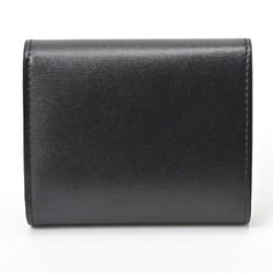 CELINE Triomphe Small Wallet Tri-fold 10D783DPV.38NO Shiny Calfskin Black E-156587