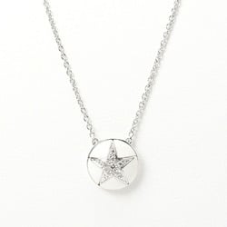 CHANEL Comet Star Necklace K18WG Diamond Ceramic 40.5cm E-156246