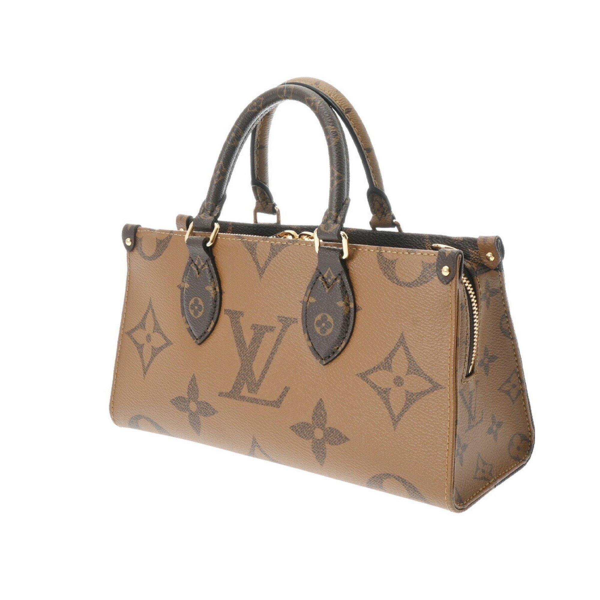 LOUIS VUITTON Louis Vuitton Monogram Reverse On the Go EW Shoulder Brown M46653 Women's Canvas Handbag