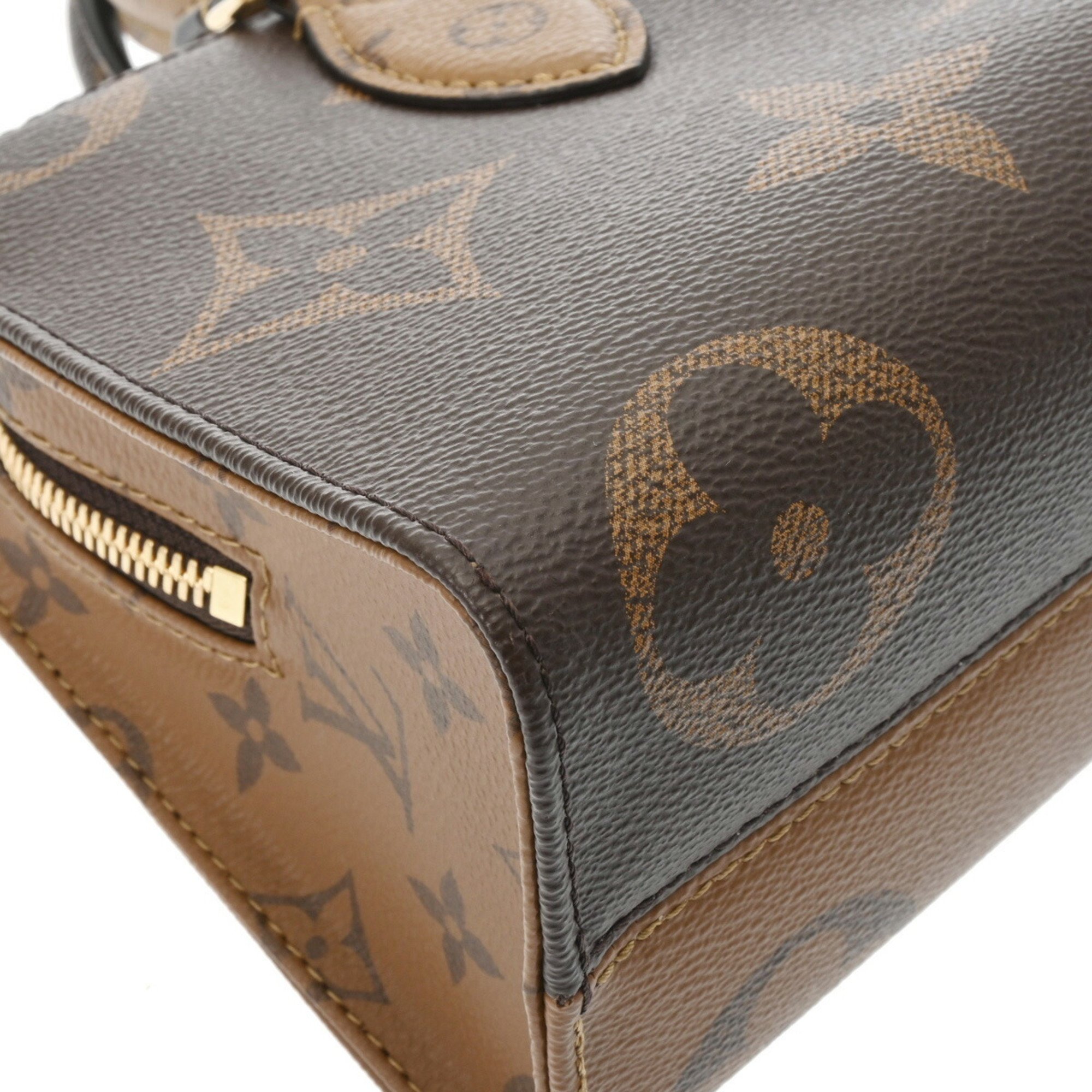 LOUIS VUITTON Louis Vuitton Monogram Reverse On the Go EW Shoulder Brown M46653 Women's Canvas Handbag