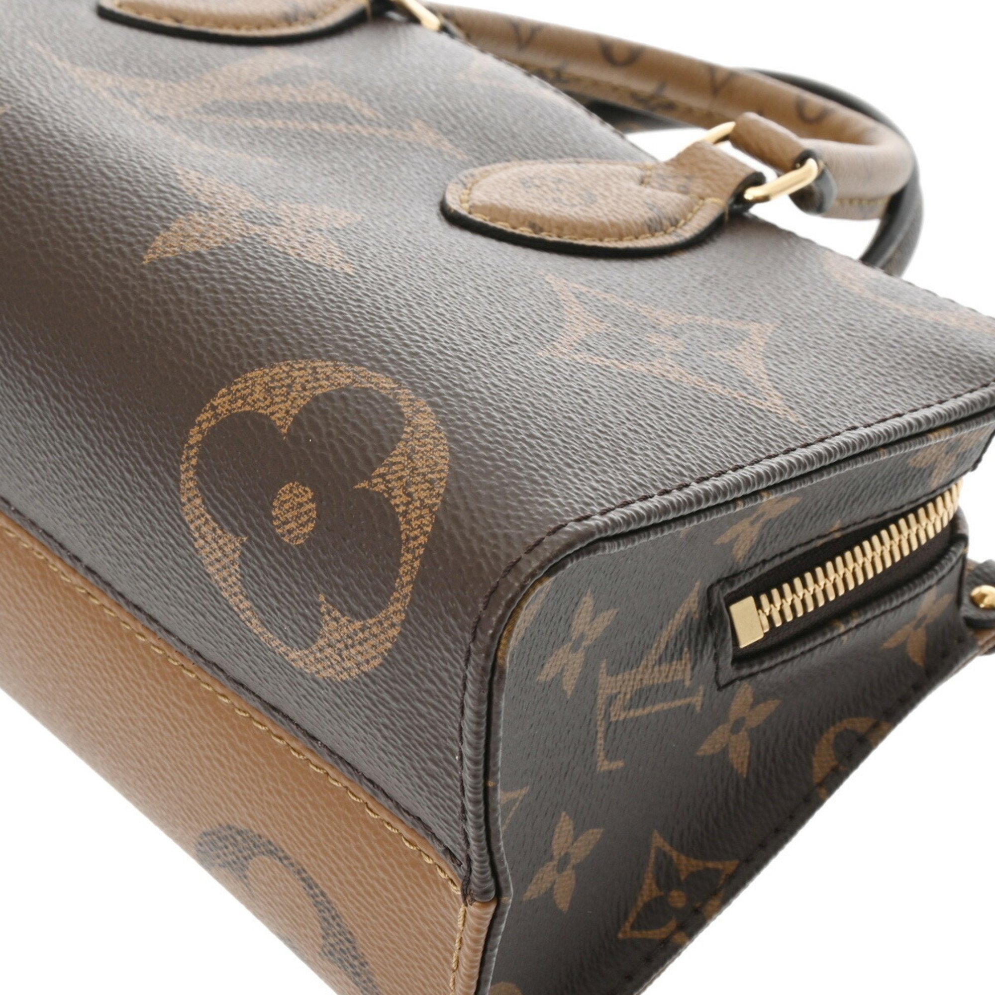 LOUIS VUITTON Louis Vuitton Monogram Reverse On the Go EW Shoulder Brown M46653 Women's Canvas Handbag