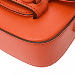 GUCCI Horsebit 1955 Orange 726863 Women's Leather Shoulder Bag