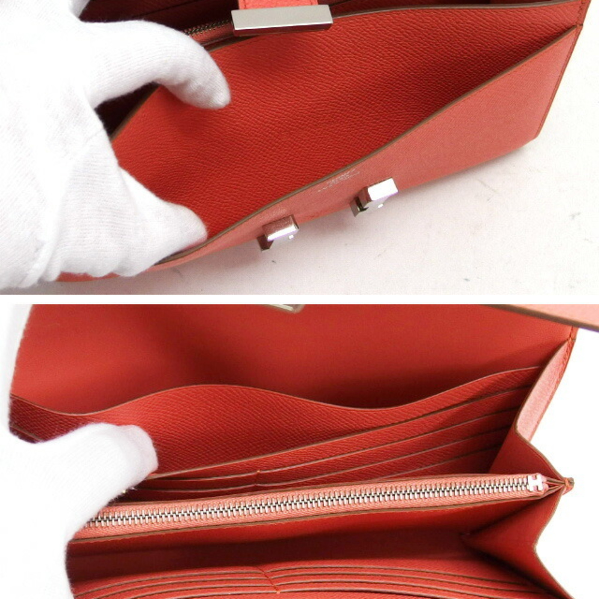 Hermes Constance Long Wallet Flap Rose Jaipur