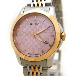 Gucci G Timeless Date Ladies Watch Pink Shell Dial