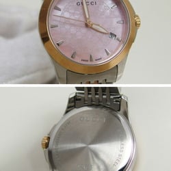 Gucci G Timeless Date Ladies Watch Pink Shell Dial