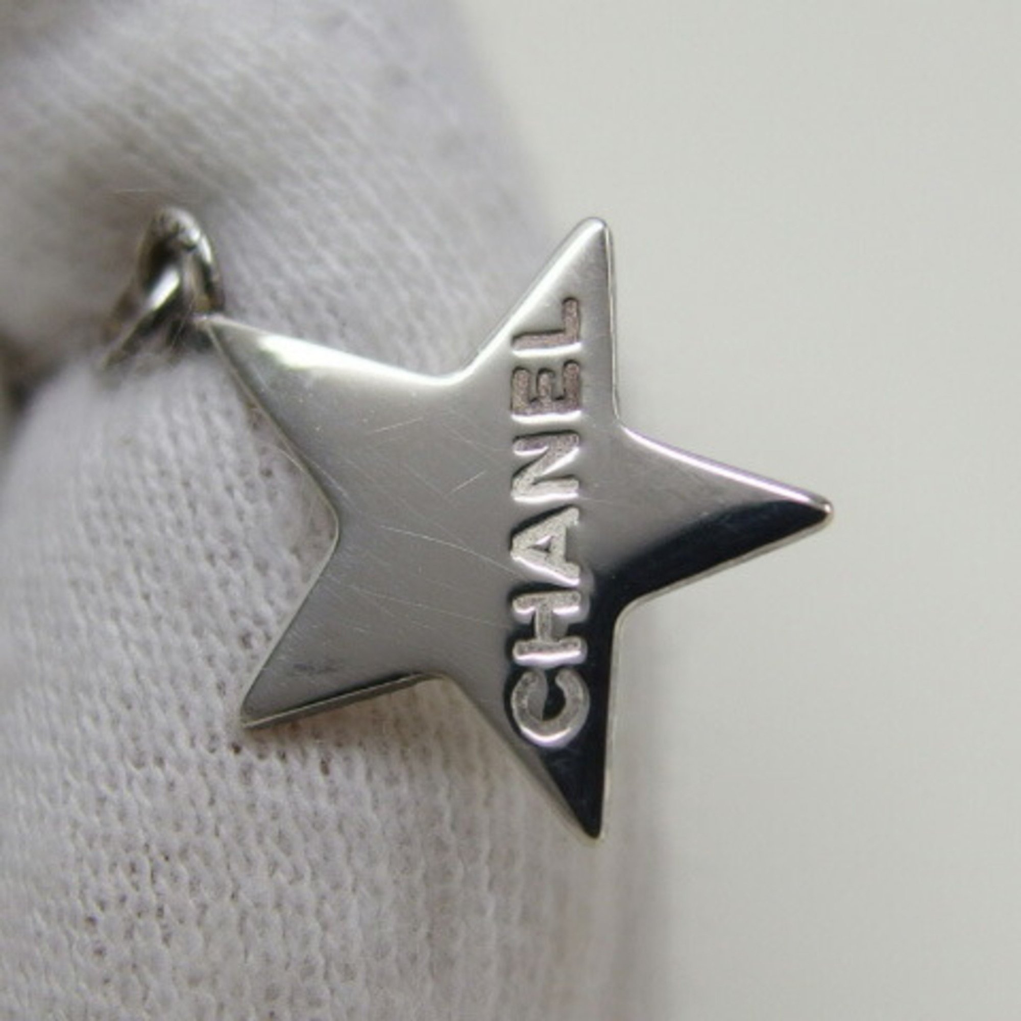 Chanel Star Motif & Black Pearl Earrings