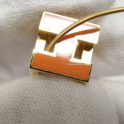 Hermes H Cube Cage d'Ache Necklace Orange