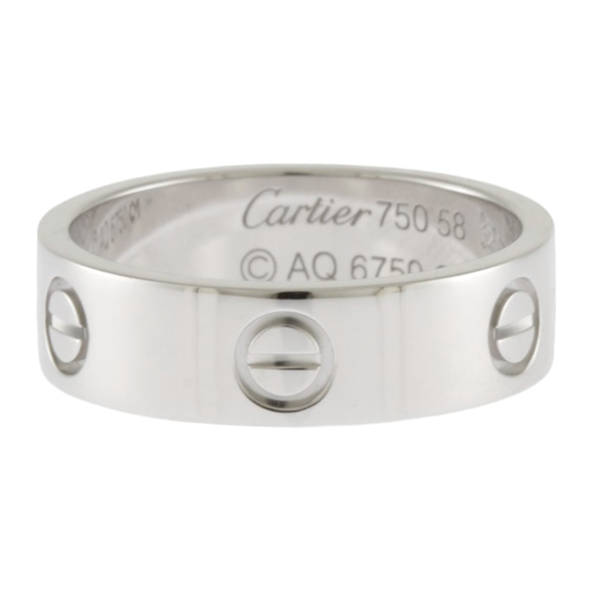 Cartier Love Ring, Size 17, 18K, Unisex, CARTIER