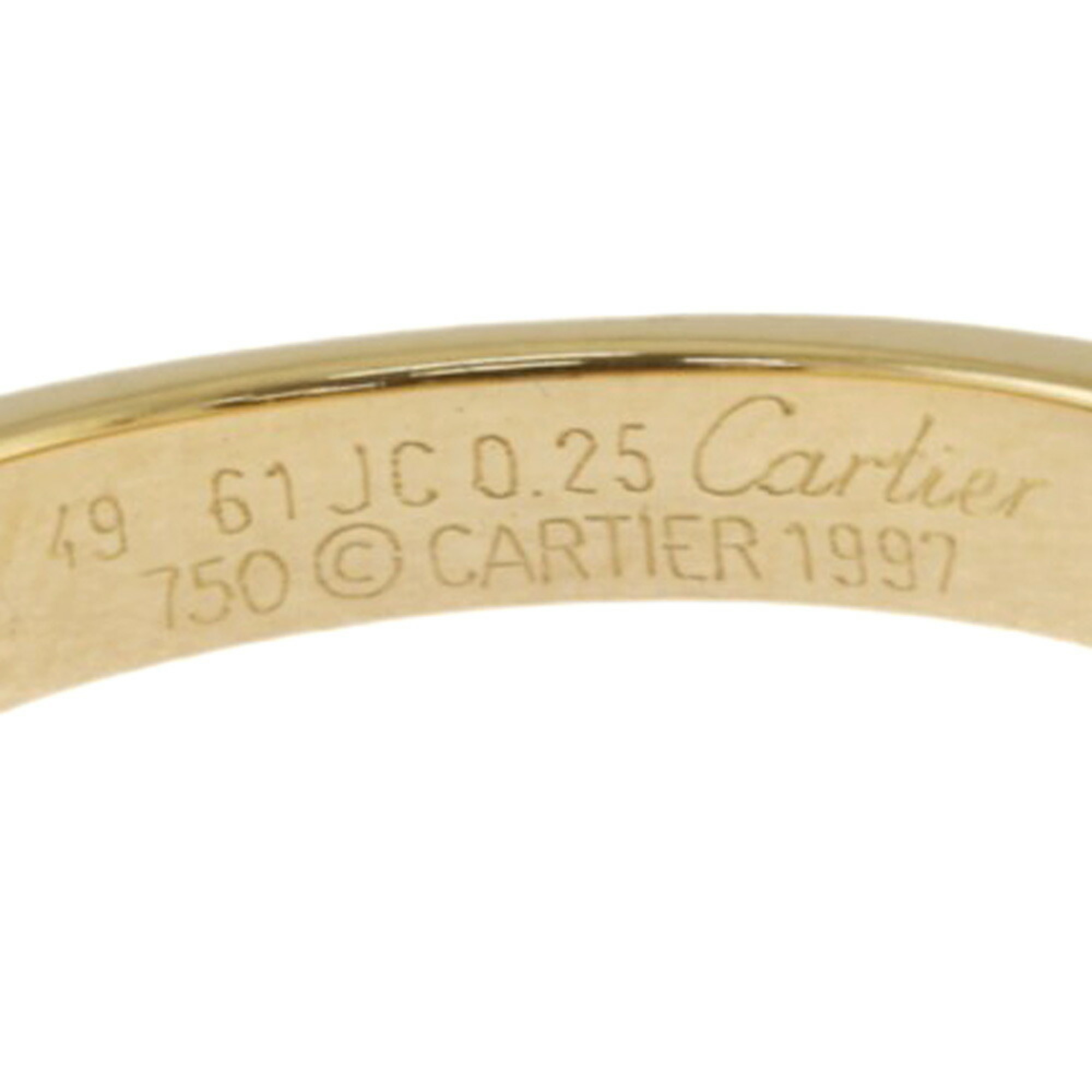 Cartier Tank Diamond Ring, Size 8.5, 18K, Diamond, 0.25ct, Women's, CARTIER