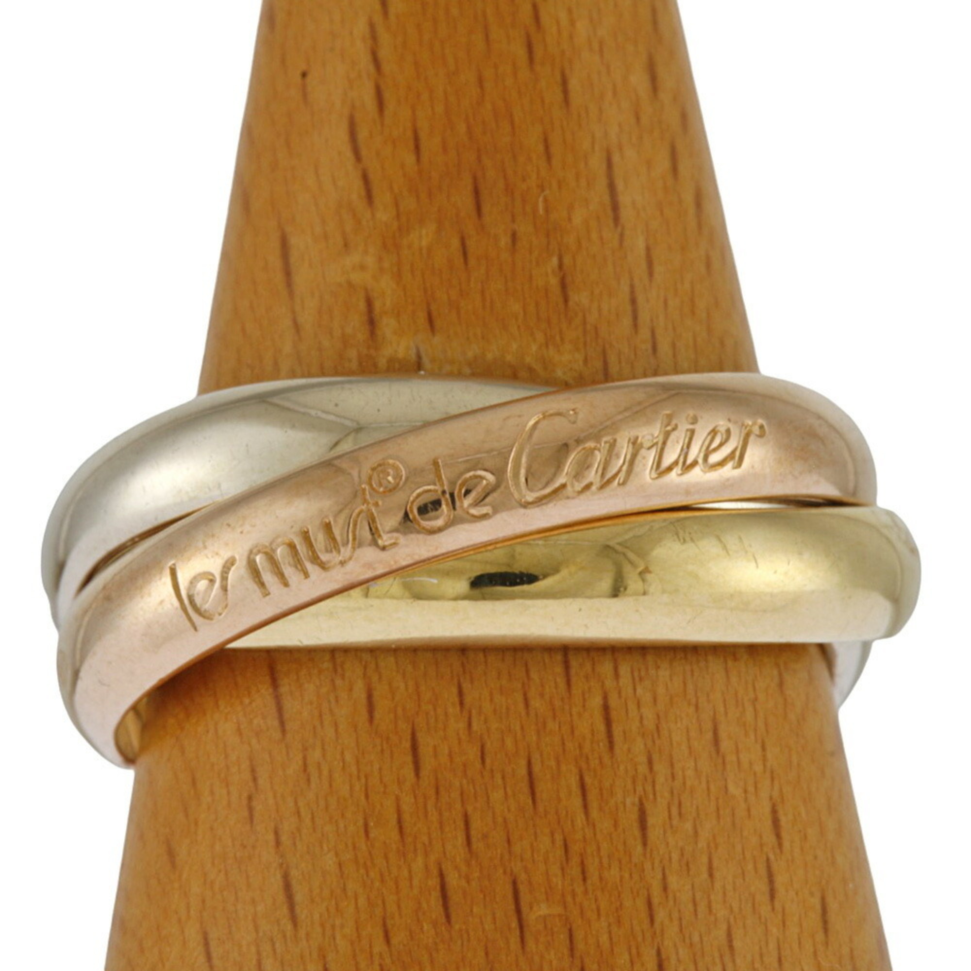 Cartier Trinity Ring, Size 15, 18K Gold, Women's, CARTIER