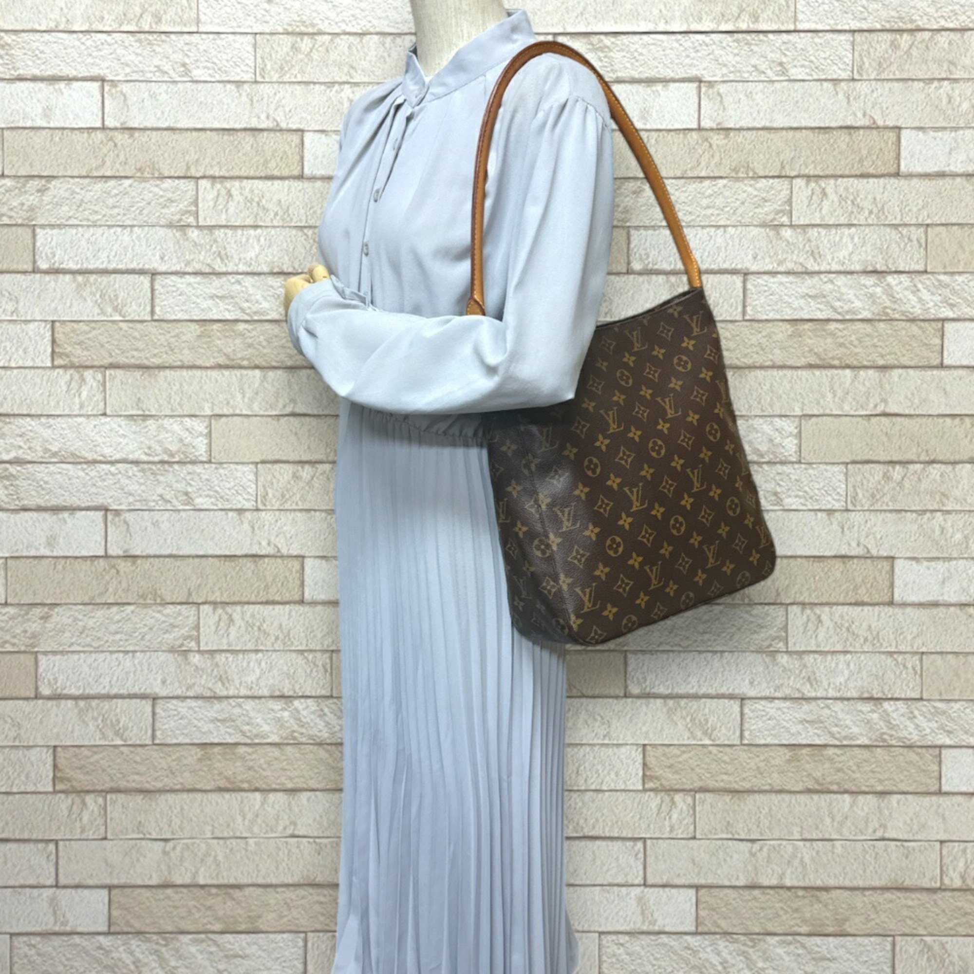 Louis Vuitton Looping GM Monogram Shoulder Bag Canvas M51145 Brown Women's LOUIS VUITTON