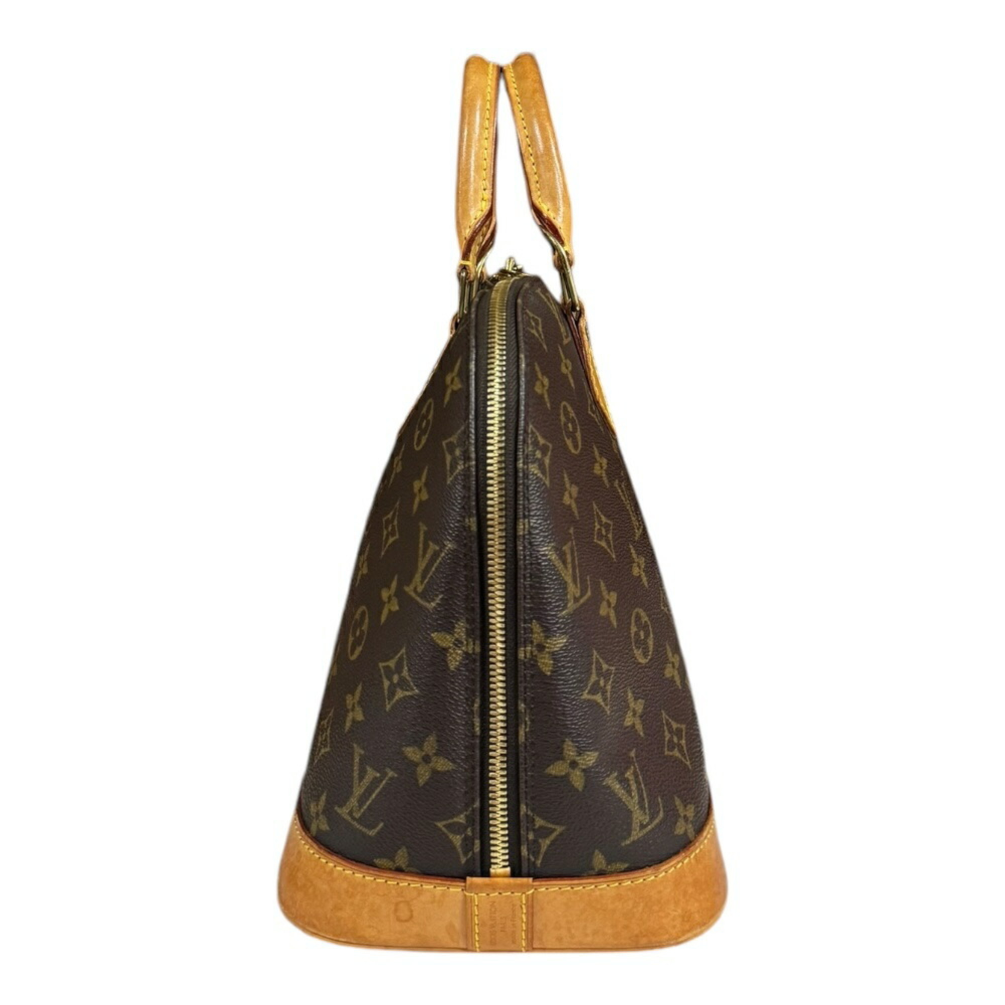 Louis Vuitton Alma Monogram Handbag Canvas M51130 Brown Women's LOUIS VUITTON