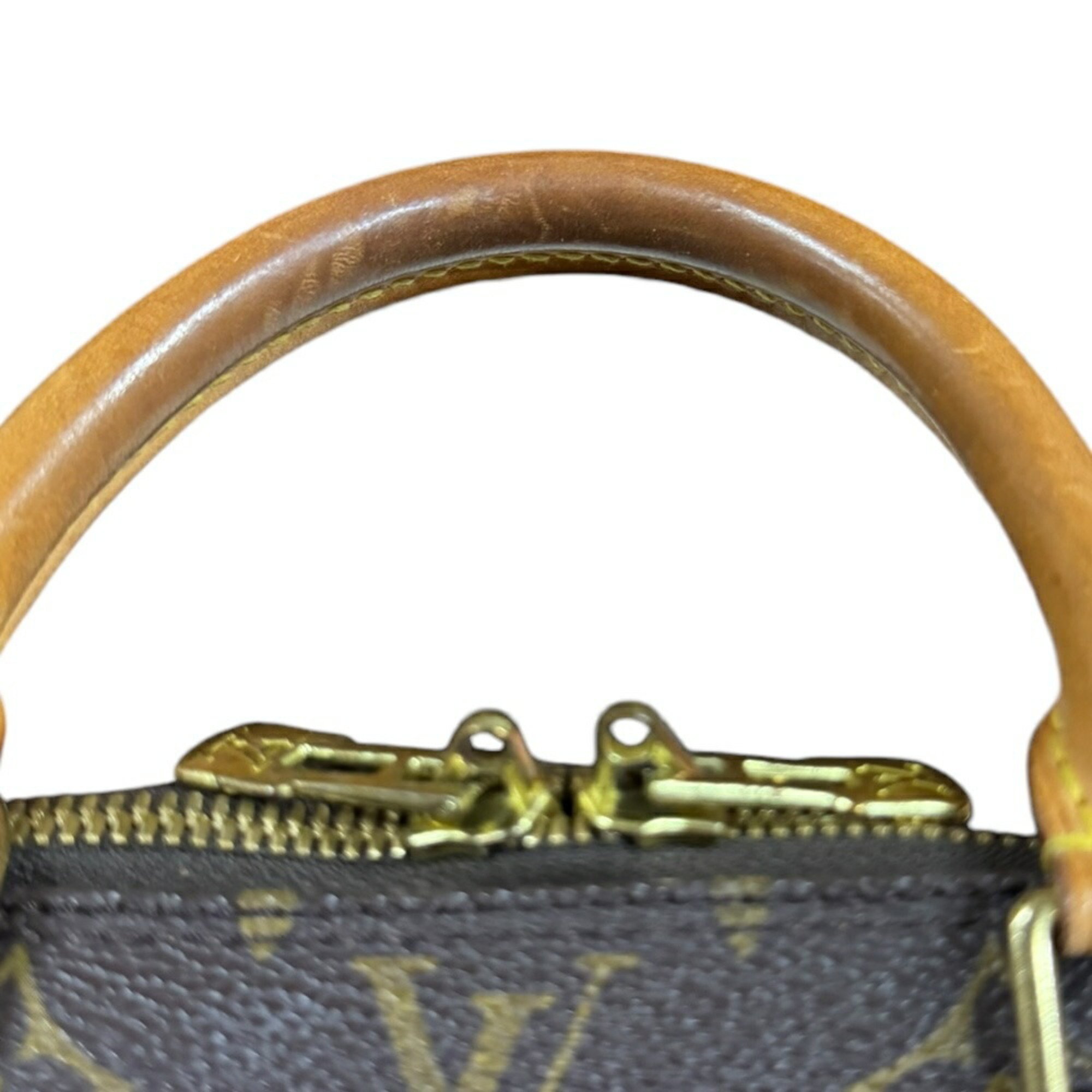 Louis Vuitton Alma Monogram Handbag Canvas M51130 Brown Women's LOUIS VUITTON