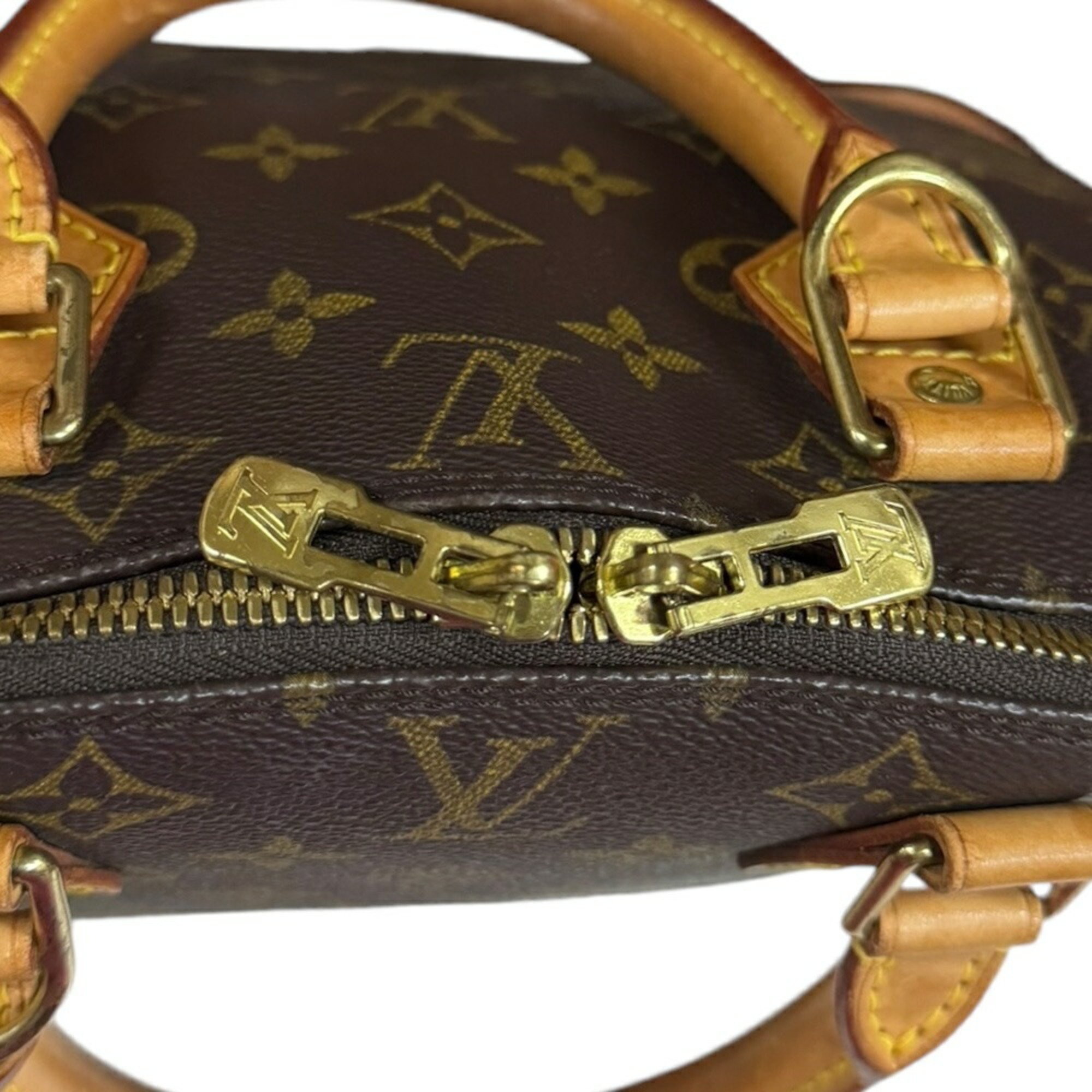 Louis Vuitton Alma Monogram Handbag Canvas M51130 Brown Women's LOUIS VUITTON