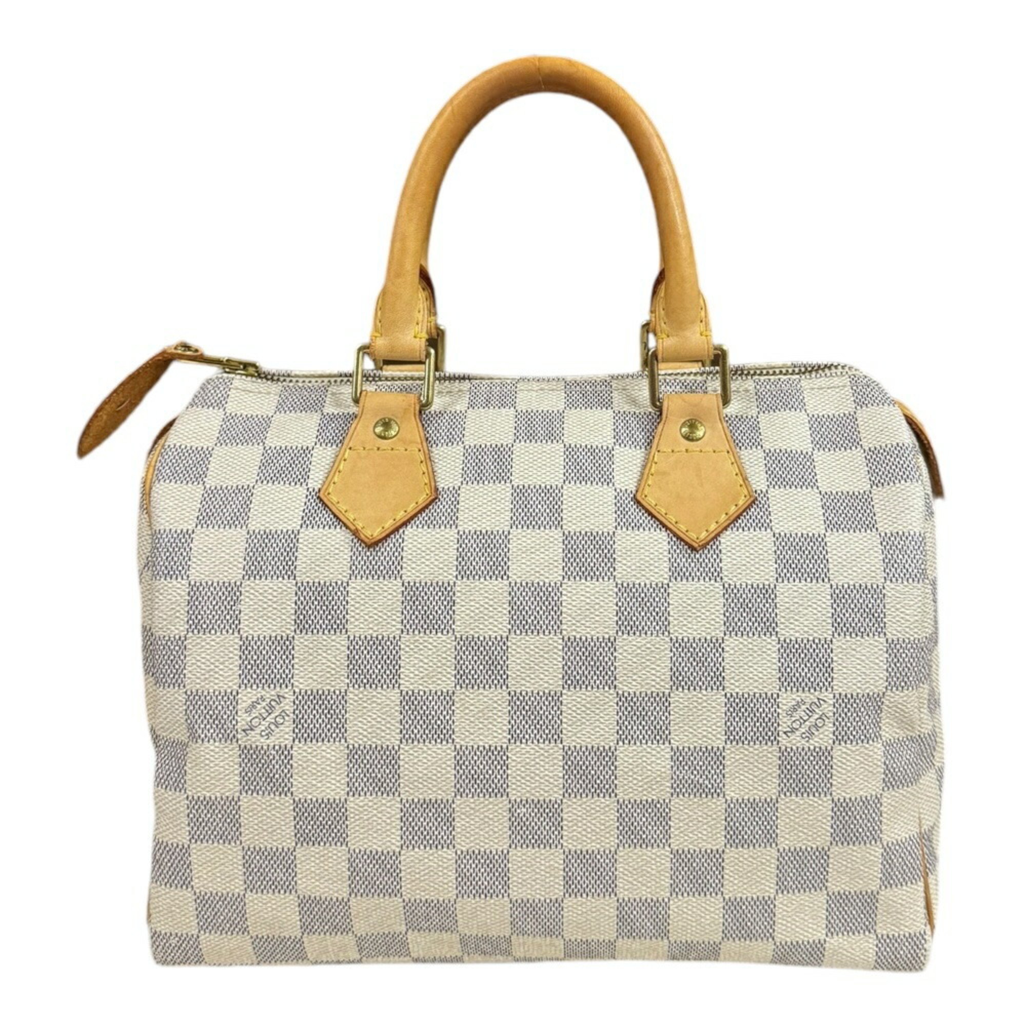 Louis Vuitton Speedy 25 Damier Azur Handbag Canvas N41534 White Women's LOUIS VUITTON