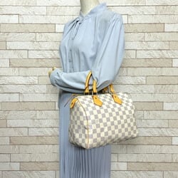 Louis Vuitton Speedy 25 Damier Azur Handbag Canvas N41534 White Women's LOUIS VUITTON