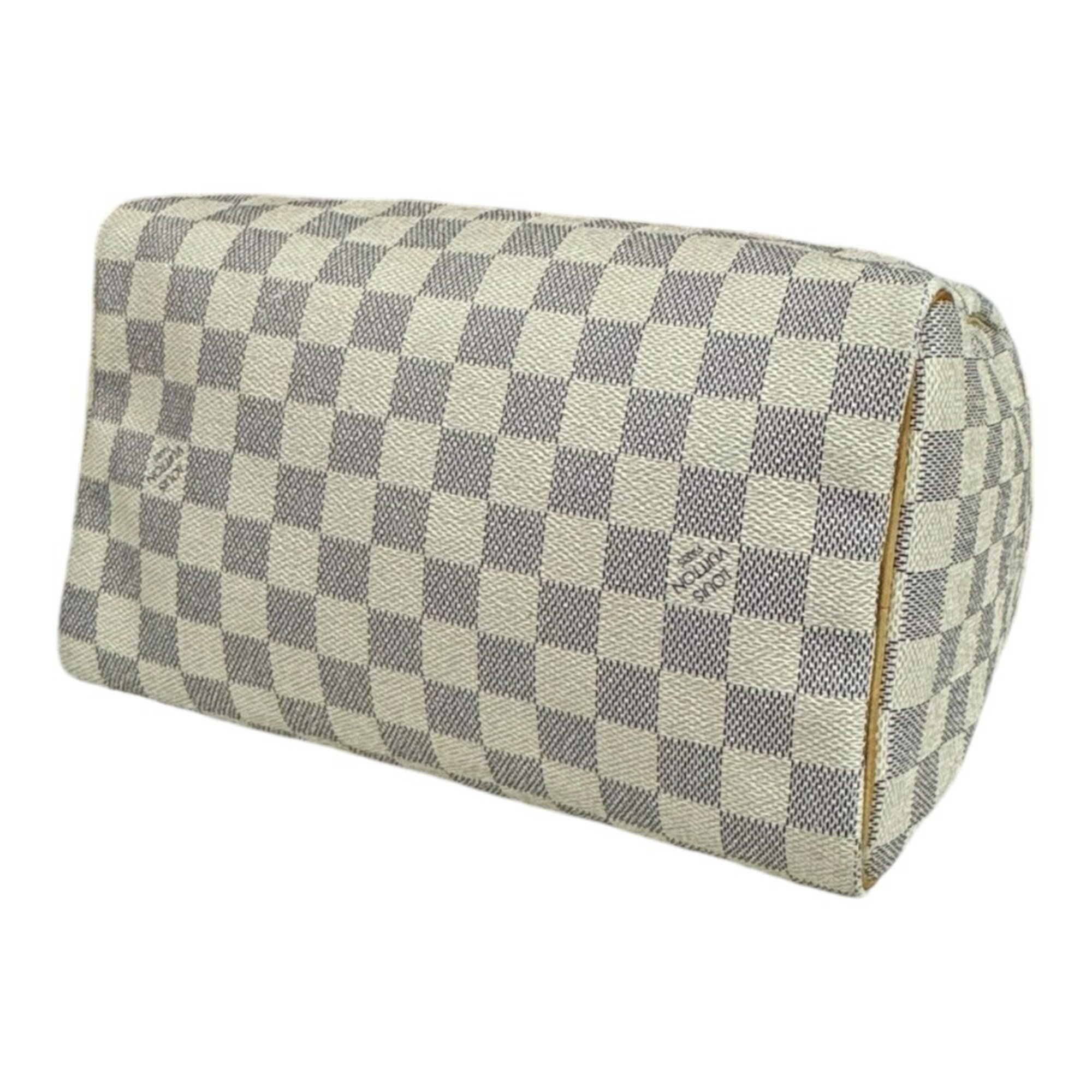 Louis Vuitton Speedy 25 Damier Azur Handbag Canvas N41534 White Women's LOUIS VUITTON