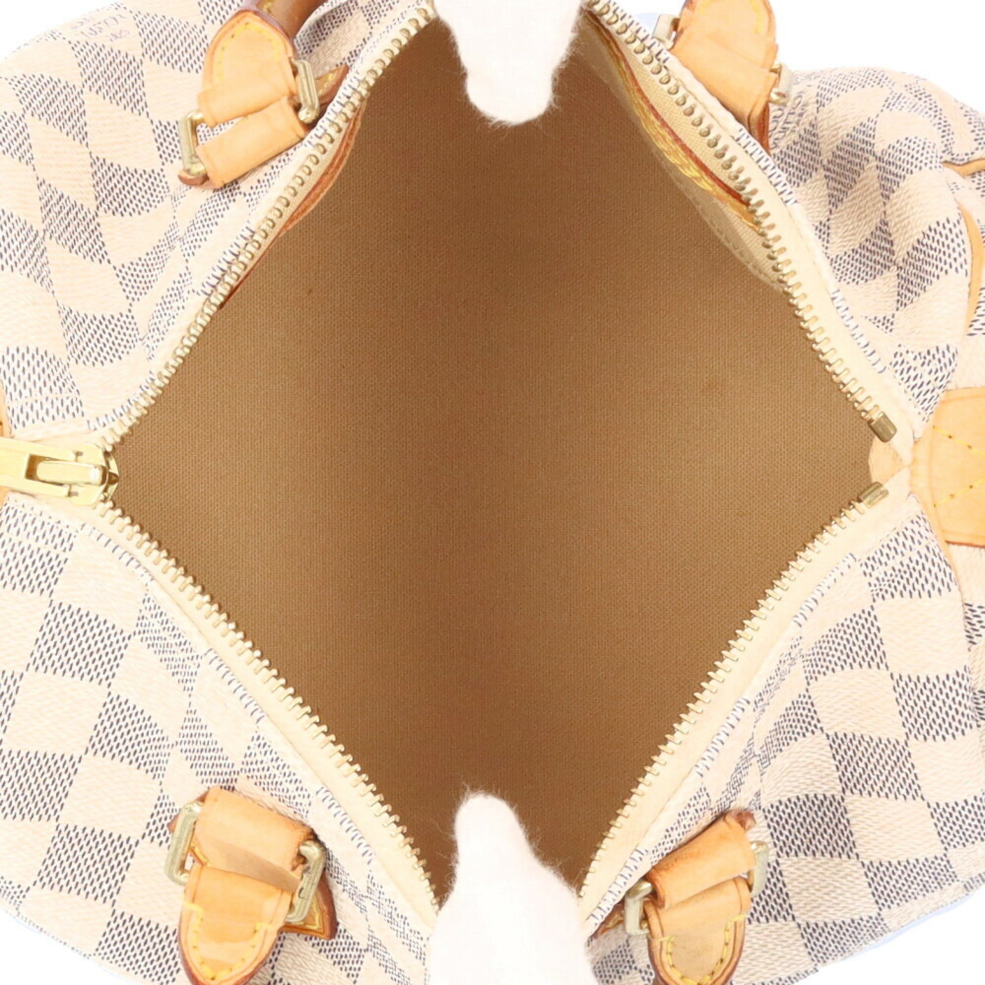 Louis Vuitton Speedy 25 Damier Azur Handbag Canvas N41534 White Women's LOUIS VUITTON