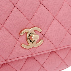 CHANEL Chanel Matelasse XXS Chain Shoulder Pink AS2215 Women's Caviar Skin Handbag