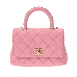 CHANEL Chanel Matelasse XXS Chain Shoulder Pink AS2215 Women's Caviar Skin Handbag