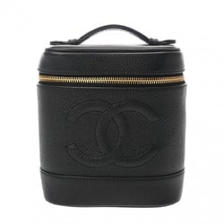 CHANEL Vanity Black A01998 Women's Caviar Skin Handbag