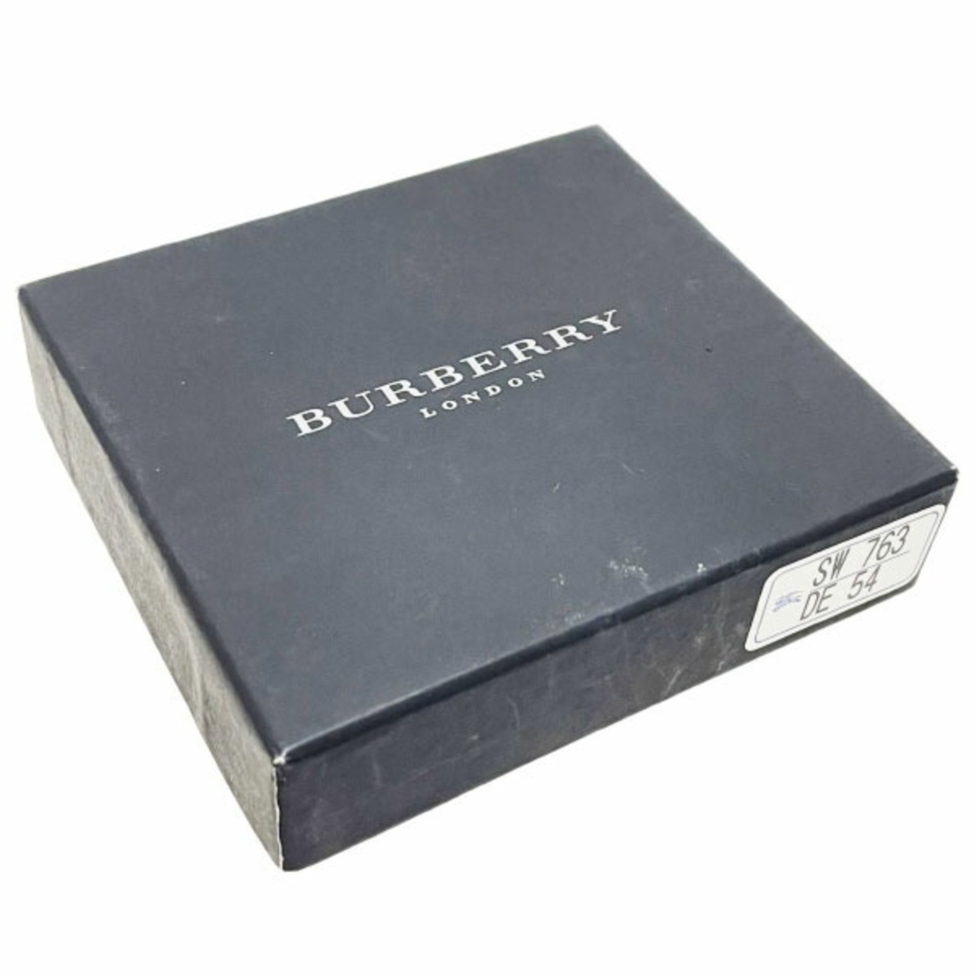 Burberry coin case Nova check purse nylon leather beige dark brown BURBERRY box type NN-13709