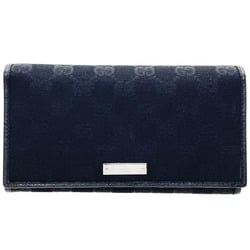 Gucci Plate Bi-fold Long Wallet GG Canvas Leather Black 244946 GUCCI HH-13757