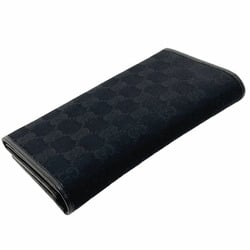 Gucci Plate Bi-fold Long Wallet GG Canvas Leather Black 244946 GUCCI HH-13757