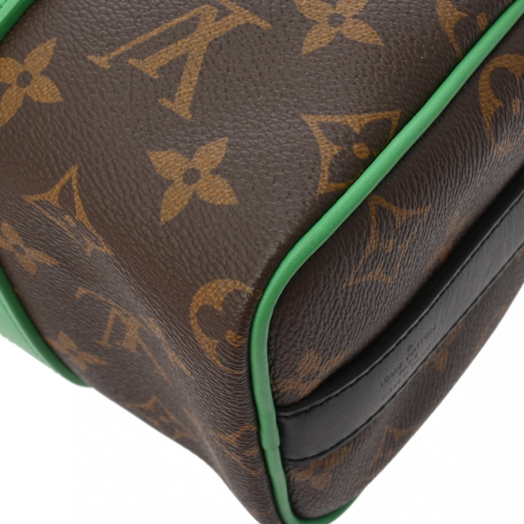 LOUIS VUITTON Louis Vuitton Macassar Keepall Bandouliere 25 Green M46249 Men's Monogram Canvas Handbag