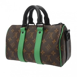 LOUIS VUITTON Louis Vuitton Macassar Keepall Bandouliere 25 Green M46249 Men's Monogram Canvas Handbag