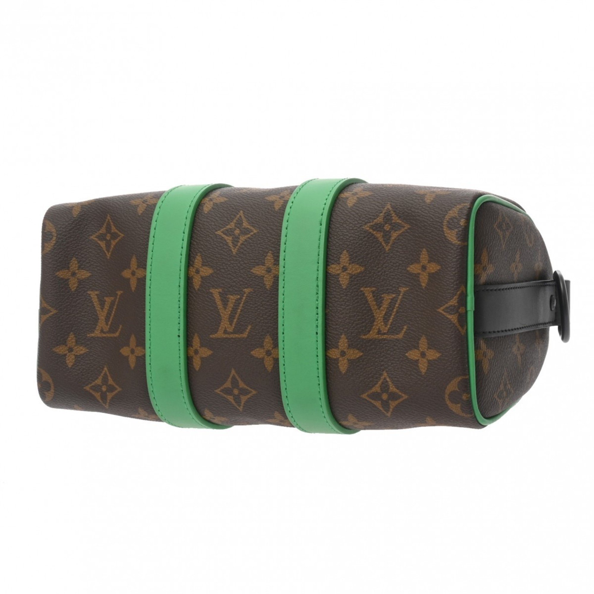 LOUIS VUITTON Louis Vuitton Macassar Keepall Bandouliere 25 Green M46249 Men's Monogram Canvas Handbag