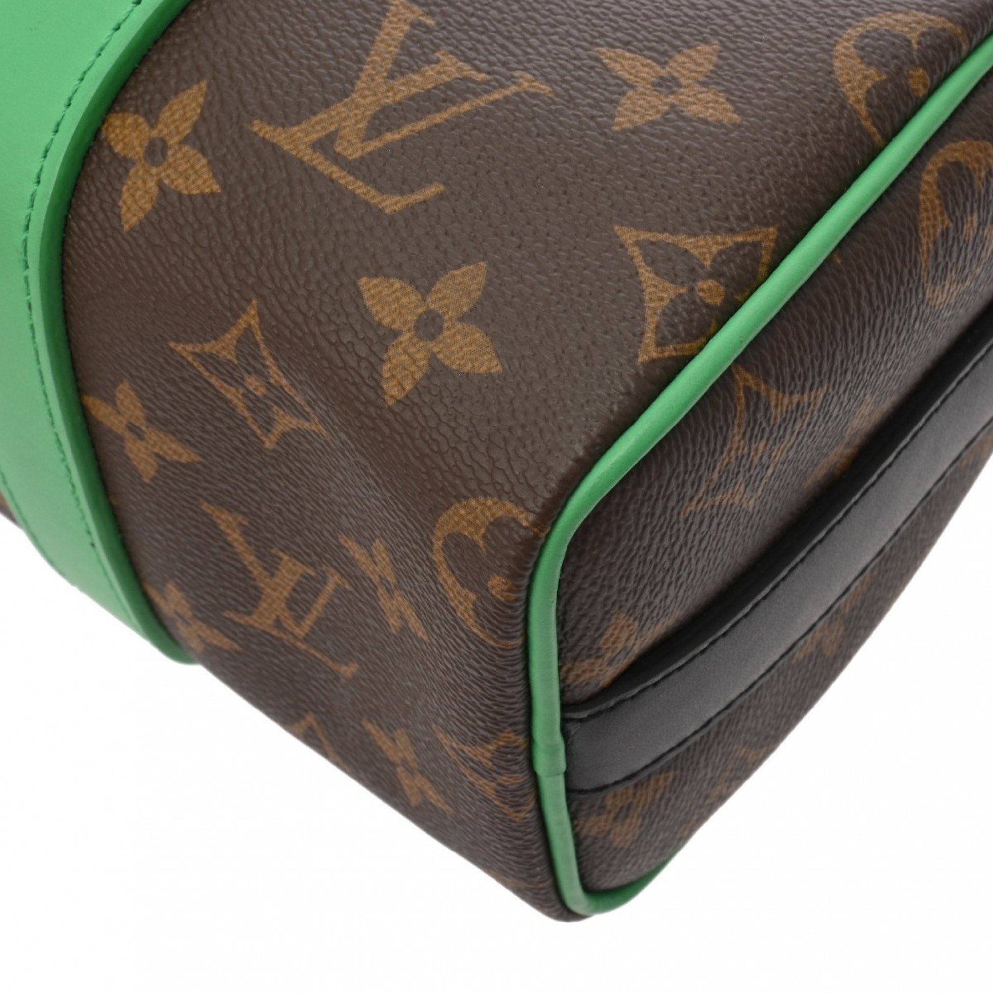 LOUIS VUITTON Louis Vuitton Macassar Keepall Bandouliere 25 Green M46249 Men's Monogram Canvas Handbag