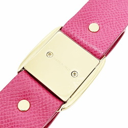 Salvatore Ferragamo Key Holder Vara Fob Calf Deep Pink 22 D579 Leather Ribbon Ring Charm Bag Women's KM-13699