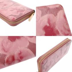 LOUIS VUITTON Louis Vuitton Vernis Ikat Flower Zippy Wallet Rose Velours M90020 Women's Monogram Long