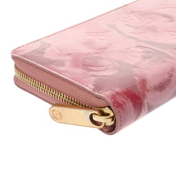 LOUIS VUITTON Louis Vuitton Vernis Ikat Flower Zippy Wallet Rose Velours M90020 Women's Monogram Long