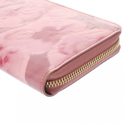 LOUIS VUITTON Louis Vuitton Vernis Ikat Flower Zippy Wallet Rose Velours M90020 Women's Monogram Long