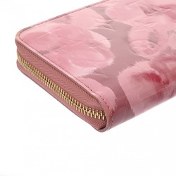 LOUIS VUITTON Louis Vuitton Vernis Ikat Flower Zippy Wallet Rose Velours M90020 Women's Monogram Long