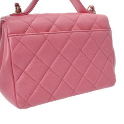 CHANEL Chanel Matelasse Affinity Small Pink A93749 Women's Caviar Skin Shoulder Bag