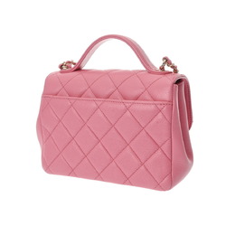 CHANEL Chanel Matelasse Affinity Small Pink A93749 Women's Caviar Skin Shoulder Bag