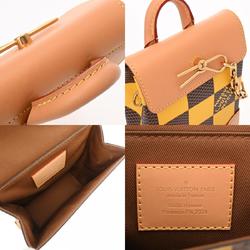 LOUIS VUITTON Damier Pop Nano Steamer Shoulder Yellow N40536 Women's Canvas Handbag