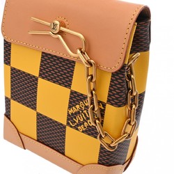 LOUIS VUITTON Damier Pop Nano Steamer Shoulder Yellow N40536 Women's Canvas Handbag