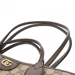 GUCCI GG Supreme Ophidia Tote Greige/Brown Women's PVC Leather Handbag