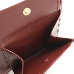 Cartier Must de Bi-fold Wallet Leather Bordeaux Red