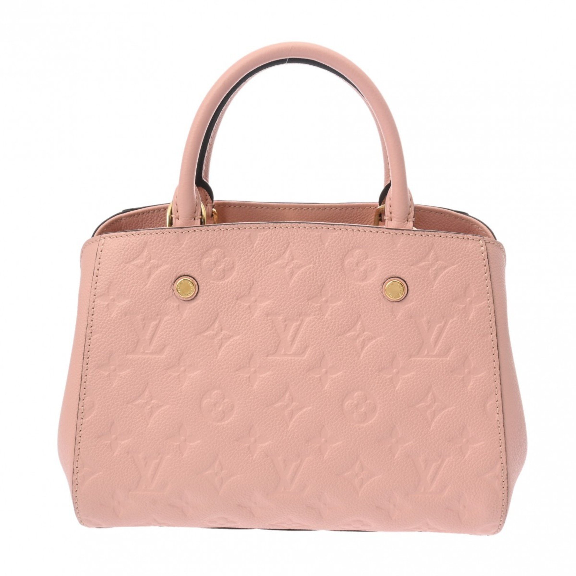 LOUIS VUITTON Louis Vuitton Monogram Empreinte Montaigne BB Rose Poudre M44123 Women's Leather Handbag