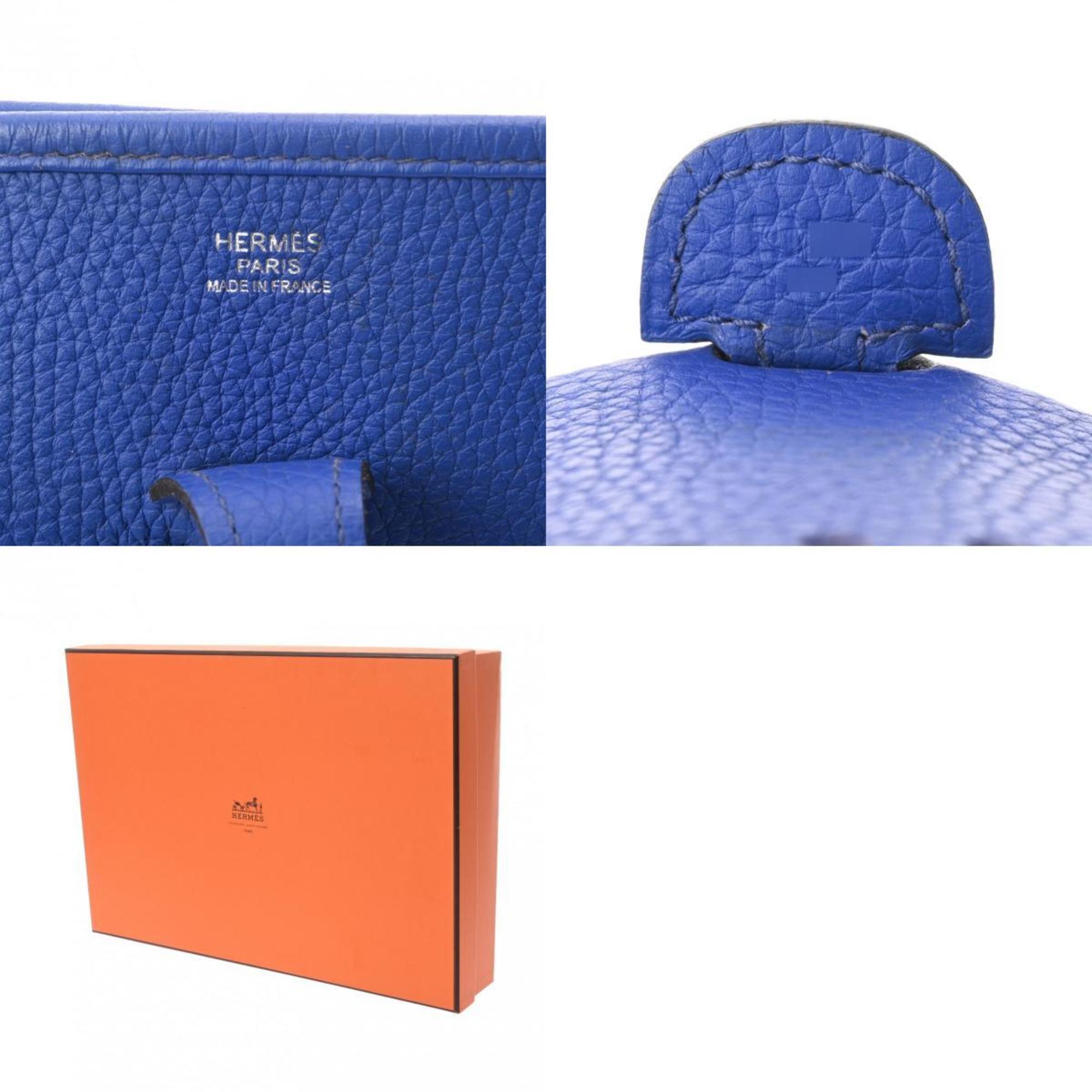 HERMES Evelyn 3 Blue Electric O Stamp (around 2011) Unisex Taurillon Clemence Shoulder Bag